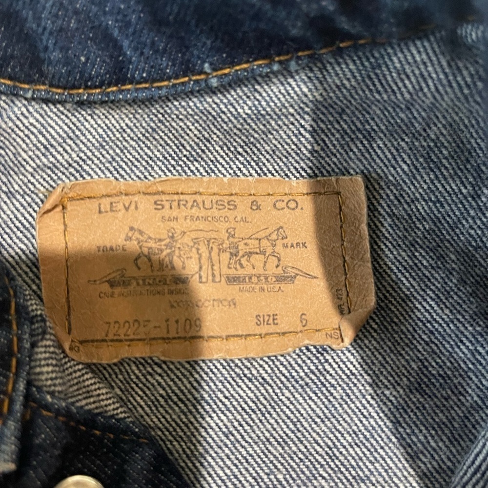 Vintage little Levi’s kids jacket size 6 blue - Picture 2 of 7